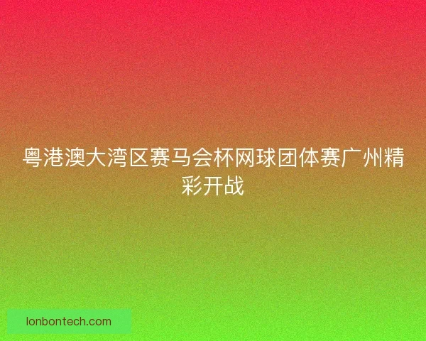 粤港澳大湾区赛马会杯网球团体赛广州精彩开战